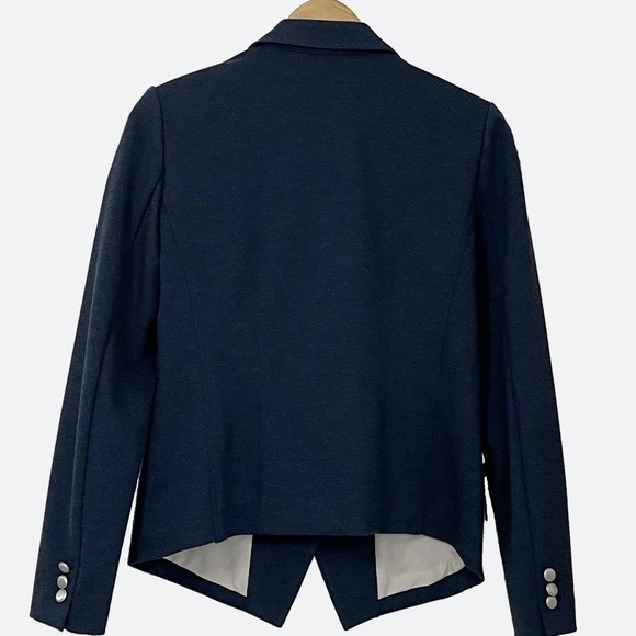 Navy Double-Breasted Fitted Blazer - Picture 2 of 8